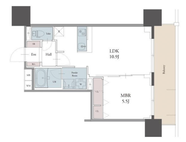 ラグゼナ用賀605の間取り