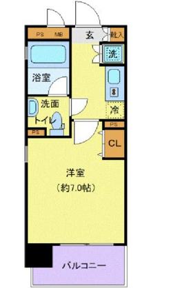 下目黒3丁目11階賃貸マンション1101の間取り