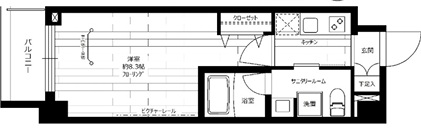 ステージファースト桜新町303の間取り