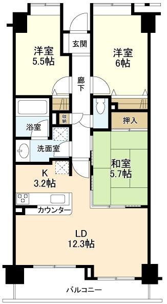 ソフィア学芸大学307の間取り