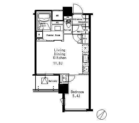 MFPR目黒タワー604の間取り