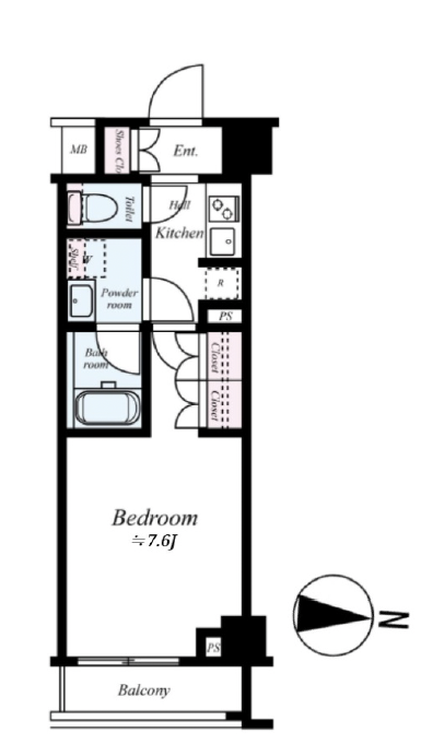 プレール・ドゥーク世田谷代田104の間取り