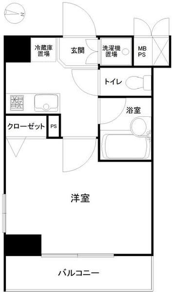 ルーブル都立大学参番館405の間取り