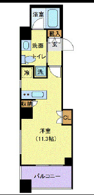 メゾンビスタ渋谷宇田川301の間取り