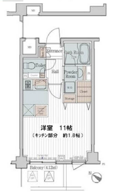 カスタリア三宿215の間取り
