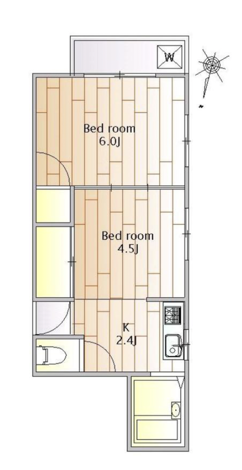 コーポえのき23の間取り