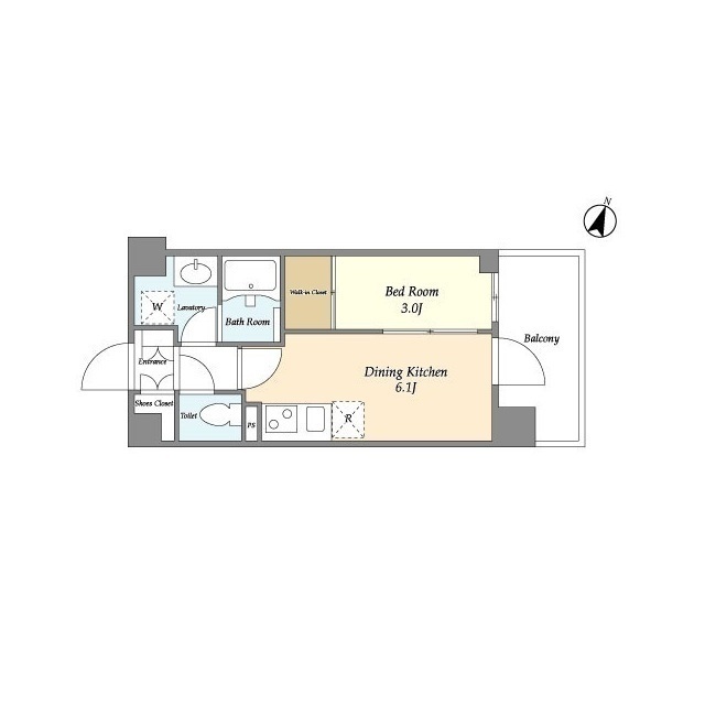 アジュールテラス目黒八雲209の間取り