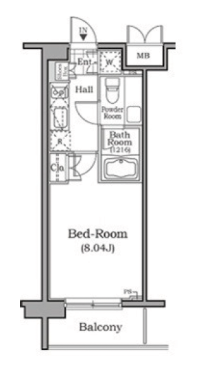 レジディア用賀404の間取り
