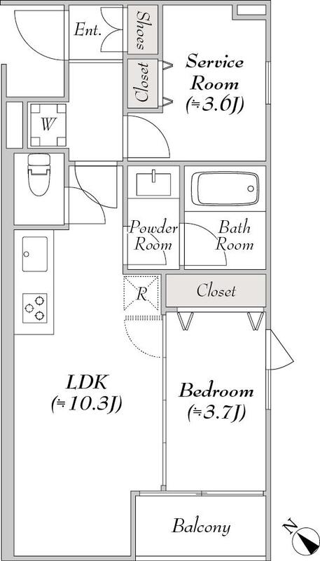 ルミークアン桜新町(LUMIEC　un SAKURASHIMMACHI)301の間取り