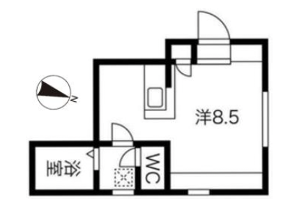 SAKURA AXIS 用賀(サクラ アクシス用賀)201の間取り