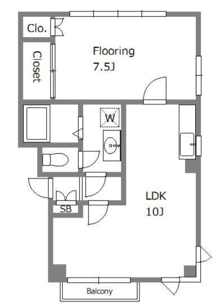 M・Y池尻ハイツ3-Bの間取り