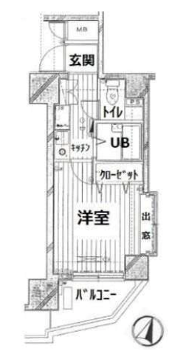 パークウェル三軒茶屋203の間取り