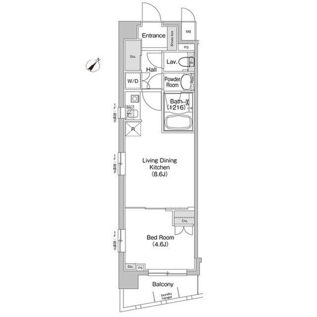 コンフォリア目黒八雲103の間取り
