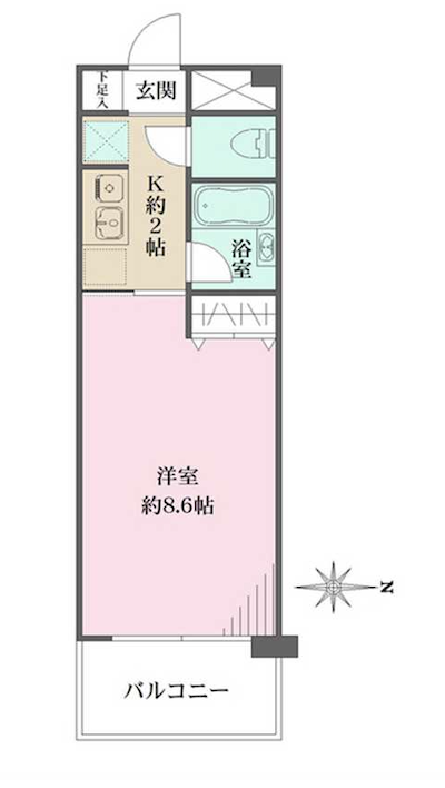 精養堂アパートメンツ205の間取り