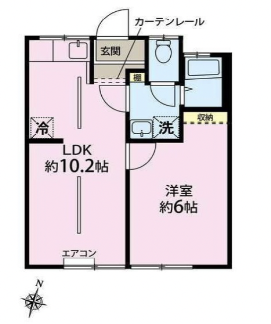 東海荘202の間取り