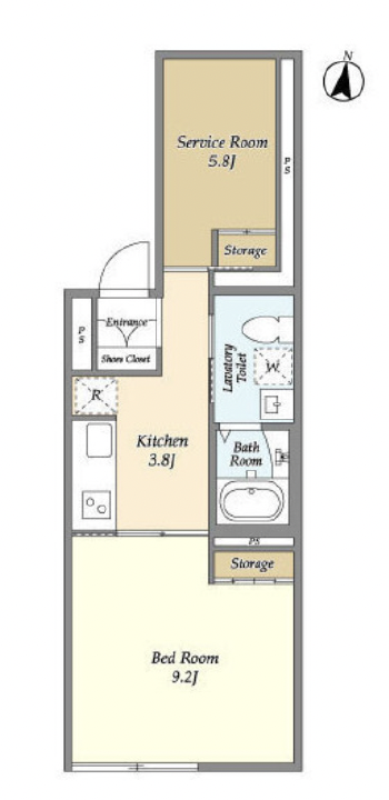 SOLASIA residence 都立大学102の間取り