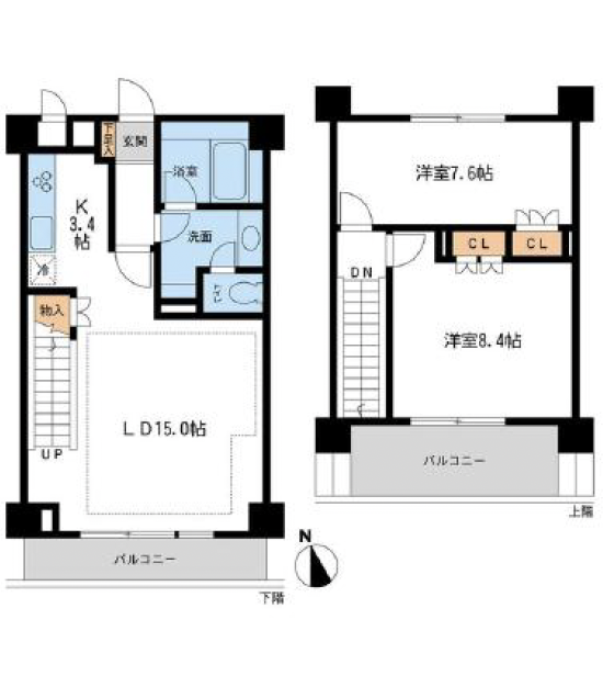 NTPRレジデンス鷹番307の間取り
