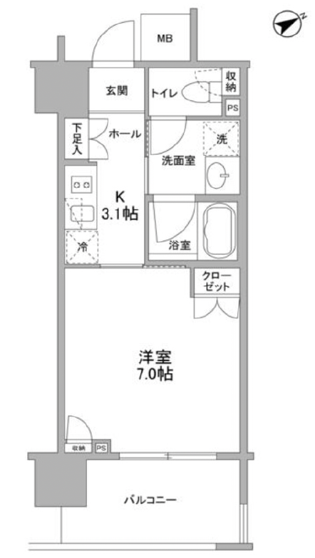 フレアージュ恵比寿502の間取り
