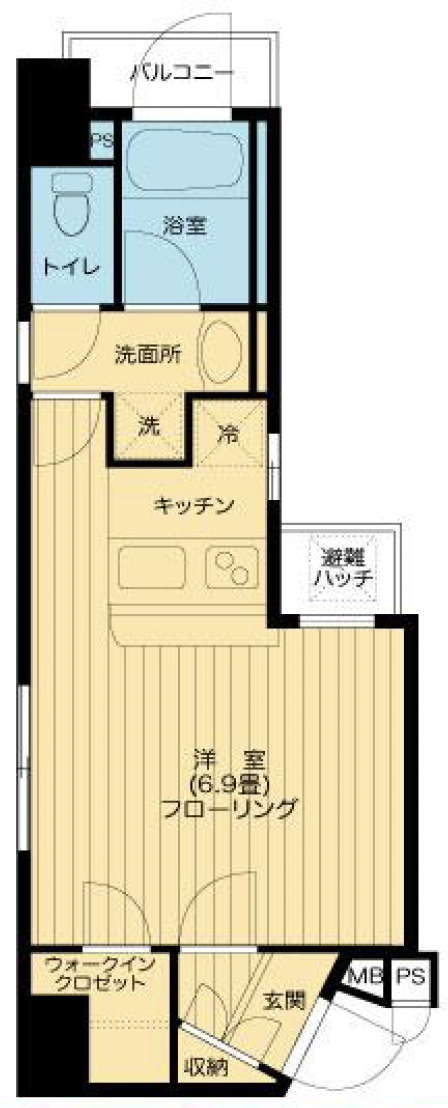 グランドパーク渋谷ブランシェ201の間取り
