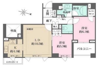 パークハウス中目黒410の間取り