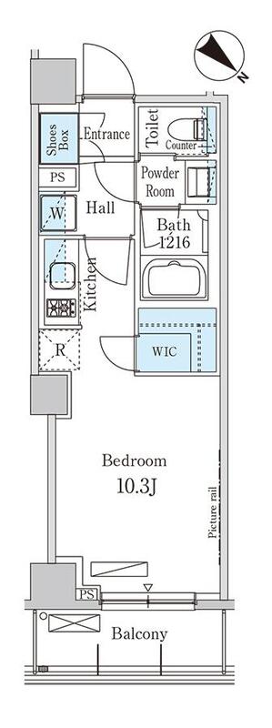 パークアクシス表参道レジデンス103の間取り