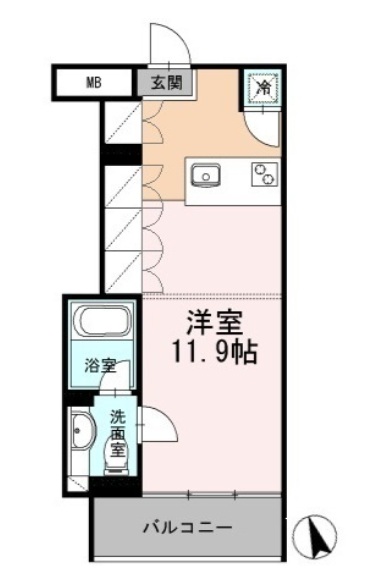 カスタリア目黒長者丸404の間取り