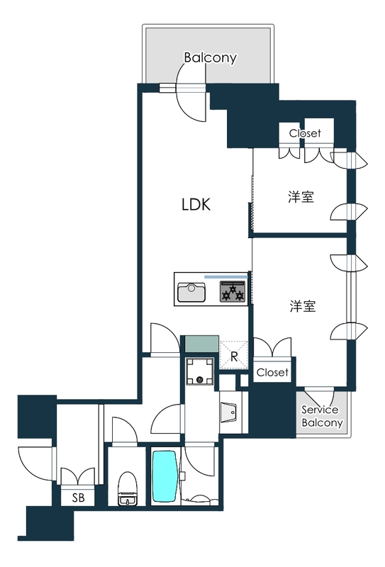 ドレッセ目黒大橋プレヴィ904の間取り