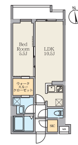 S-RESIDENCE駒場東大前402の間取り