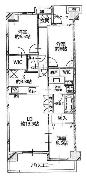 プラウド桜新町228の間取り