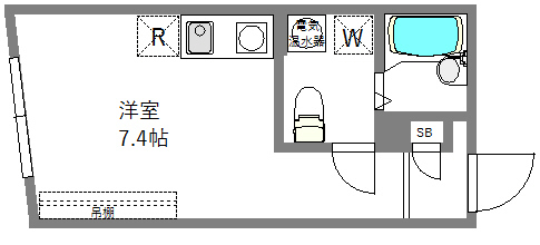 COCOFLAT三軒茶屋401の間取り