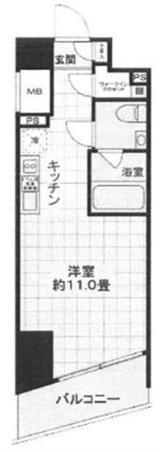 セルフィスタ渋谷314の間取り