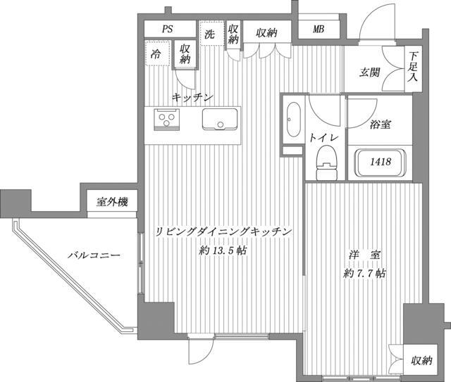 レグノ・ラフィネ南青山1002の間取り