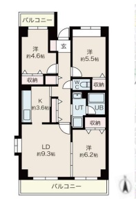 目黒本町マンション706の間取り