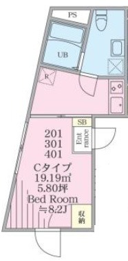 プレジール三軒茶屋201の間取り