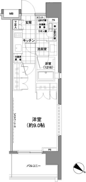 パークハビオ渋谷神山町1001の間取り