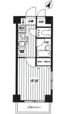 サンテミリオン恵比寿306の間取り