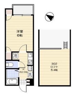 サンシエ祐天寺302の間取り