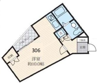 フォセット駒場306の間取り