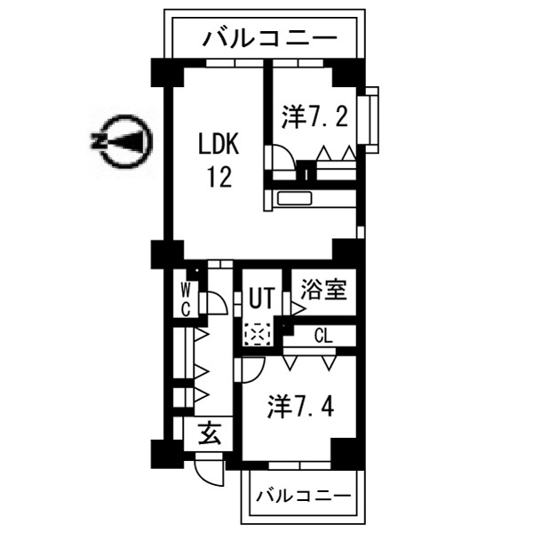 アクティ目黒駅前1号棟414の間取り