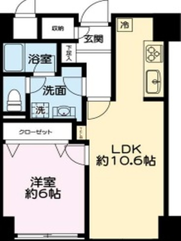 朝日広尾マンション６階部分の間取り