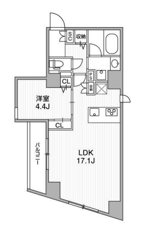 GranDuo下北沢12501の間取り