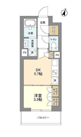 コスモグラシア学芸大学202の間取り
