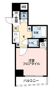 シンシア三軒茶屋太子堂601の間取り