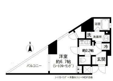 GRAND三軒茶屋WEST(グランド三軒茶屋ウエスト)506の間取り