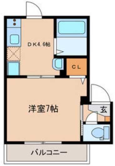 クレスト三軒茶屋201の間取り