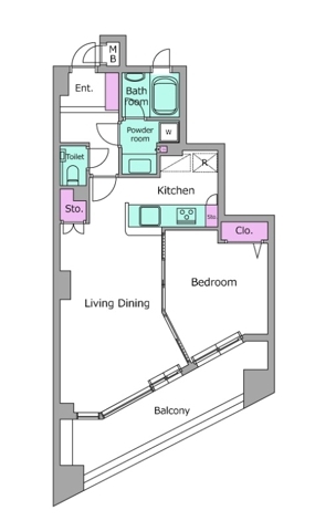レジディア学芸大学203の間取り