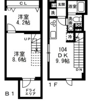 NOZOMIO祐天寺（ノゾミオユウテンジ）104の間取り