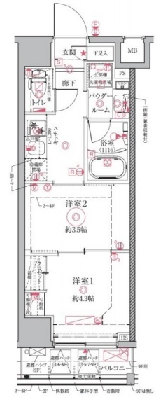 クレイシアIDZ祐天寺502の間取り