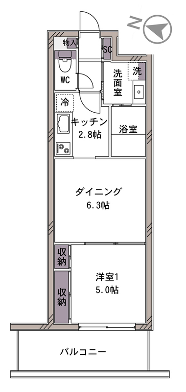 ヴァンベール駒沢303の間取り