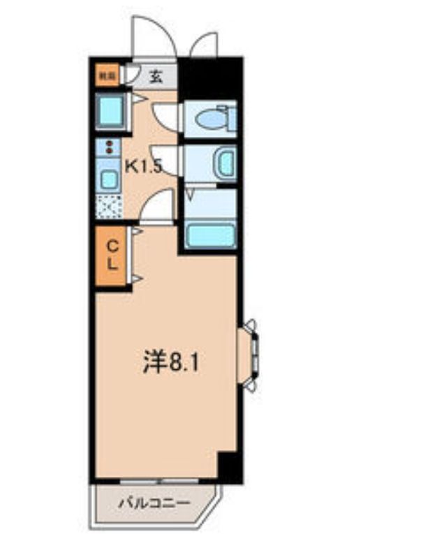 KYKガーデンホームズ若林（ケーワイケー）807の間取り